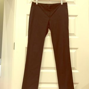 Theory cotton sateen straight leg pants